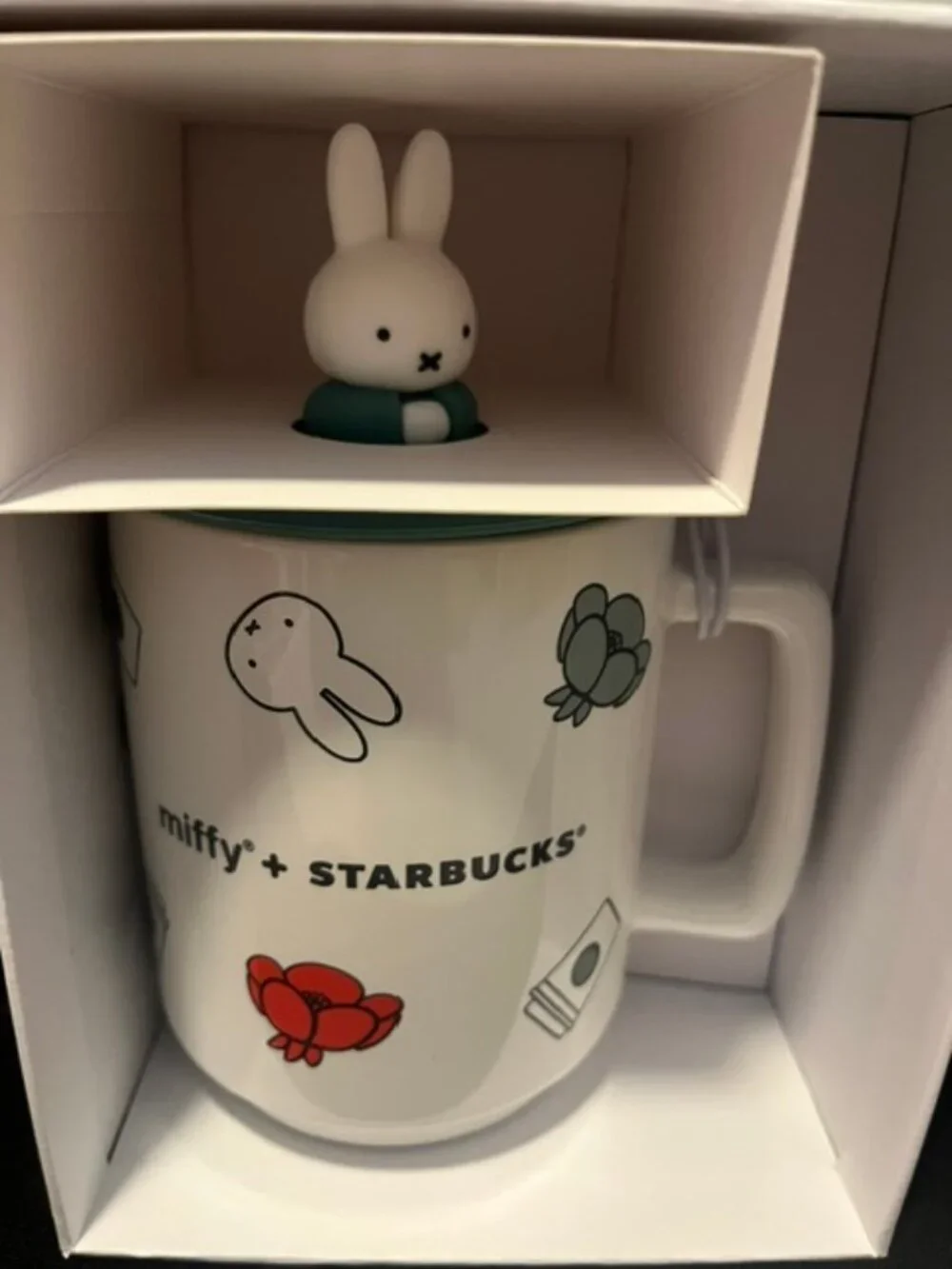 NWT Starbucks x Miffy White Ceramic Mug w/ Lid